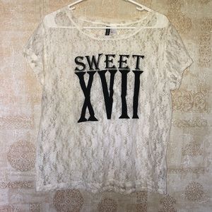 Sweet Seventeen roman numeral shirt